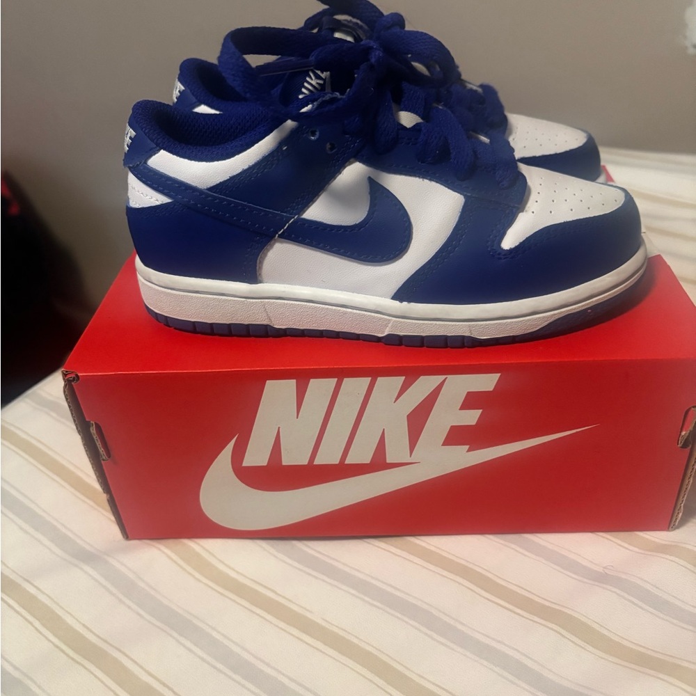 Nike dunk low Kids white/concord/University red sneaker 11k